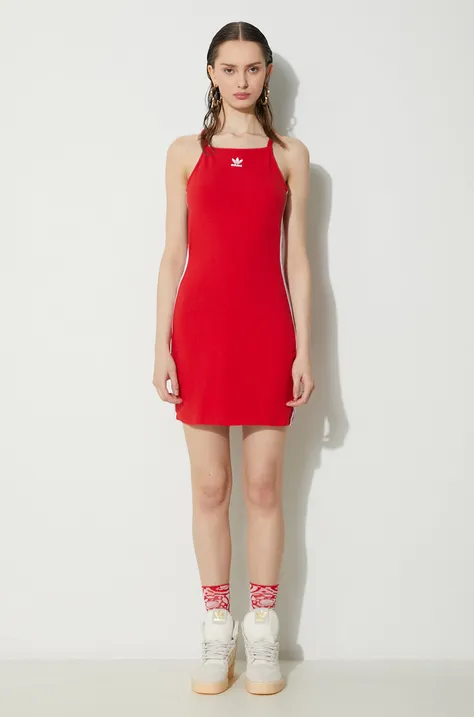 adidas Originals sukienka kolor czerwony mini dopasowana IR8128