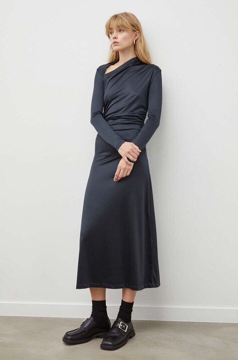 Day Birger et Mikkelsen rochie culoarea negru, maxi, evazată