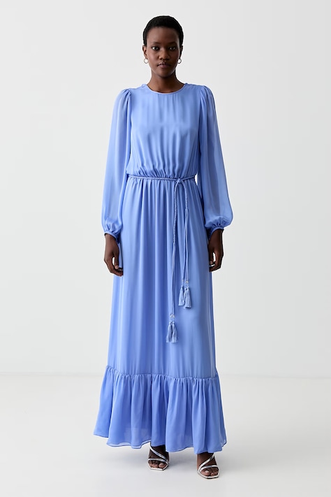 Luisa Spagnoli rochie de matase RUNWAY COLLECTION maxi, evazată, 541114