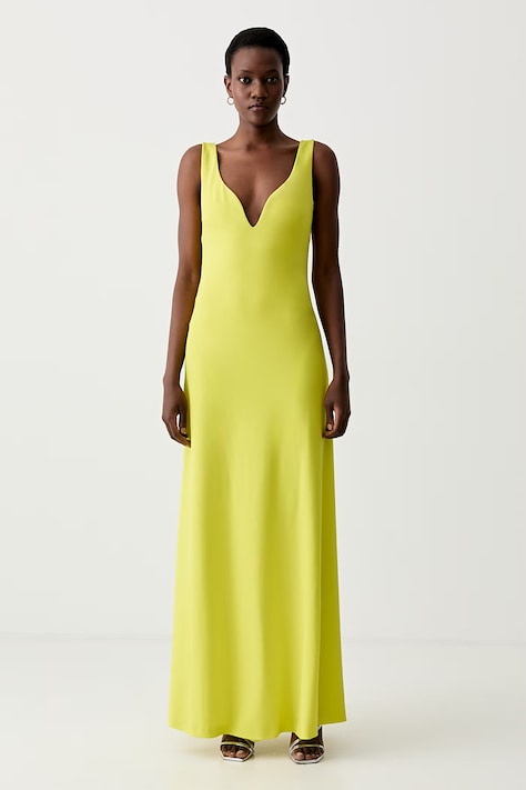 Šaty Luisa Spagnoli RUNWAY COLLECTION žlutá barva, maxi, 541117