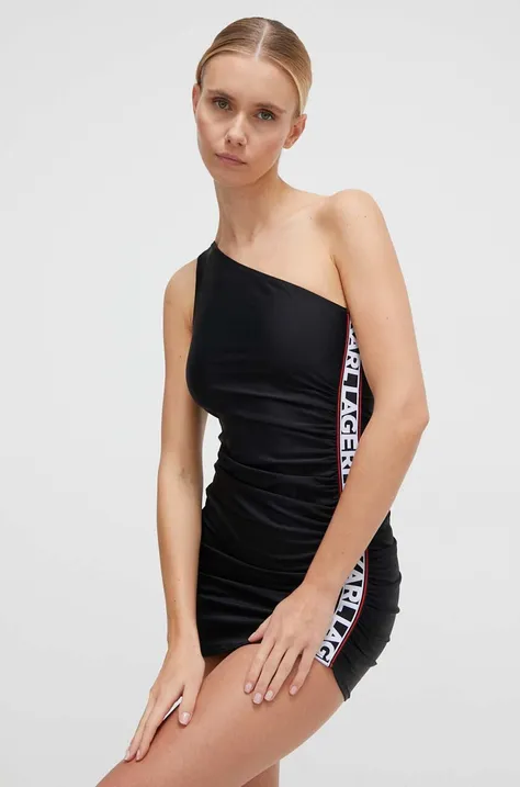 Karl Lagerfeld sukienka plażowa kolor czarny