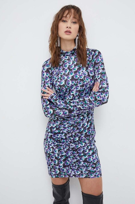 Rotate rochie culoarea negru, mini, mulată