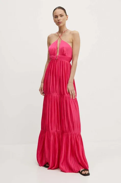Сукня BA&SH WASTA колір рожевий maxi розкльошена 1E24WAST