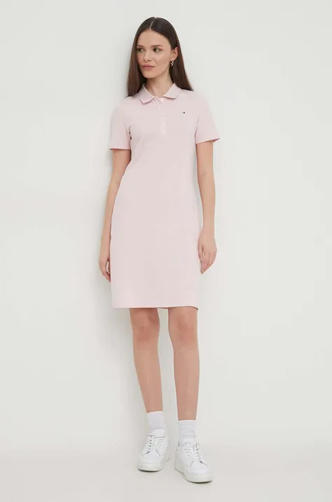 Платье Tommy Hilfiger цвет розовый mini облегающая