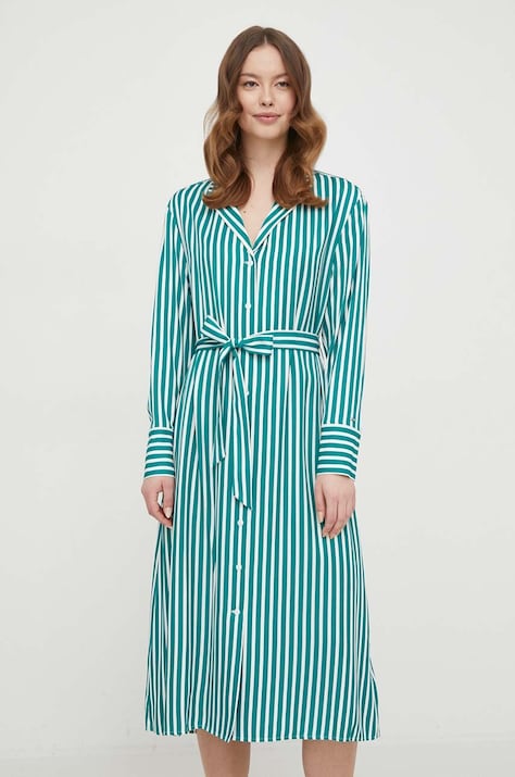 Сукня Tommy Hilfiger колір зелений midi oversize