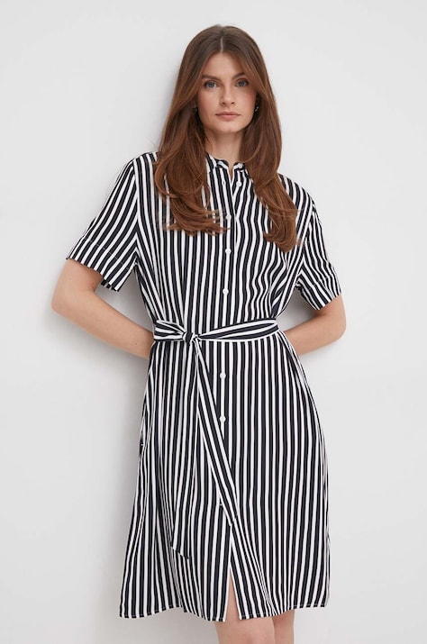 Tommy Hilfiger rochie culoarea bleumarin, mini, evazată WW0WW41613