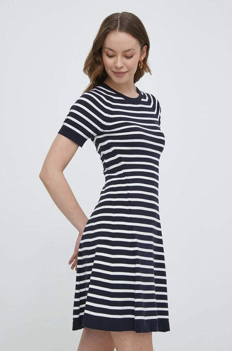 Tommy Hilfiger rochie culoarea bleumarin, mini, evazați WW0WW42461