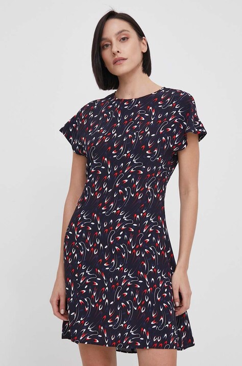 Tommy Hilfiger rochie culoarea bleumarin, mini, evazată WW0WW42441