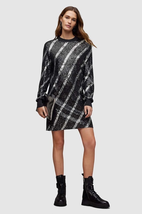 Šaty AllSaints Juela černá barva, mini
