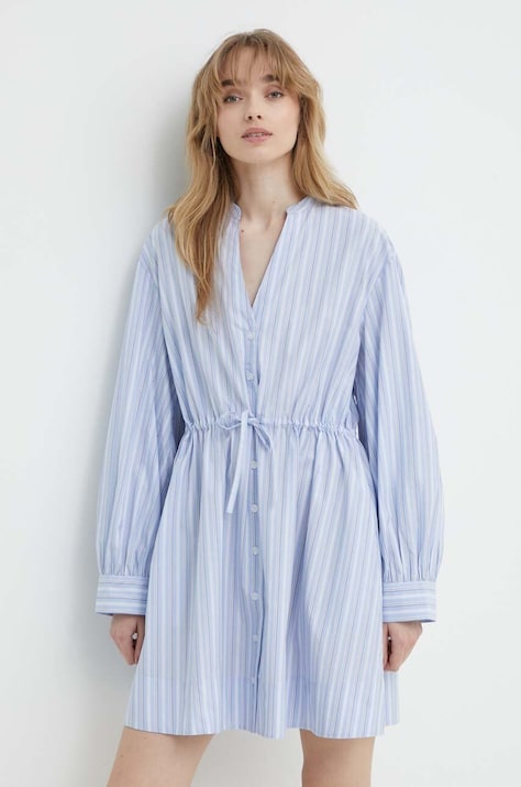 Samsoe Samsoe vestito in cotone SAAMELIE colore blu F24100139