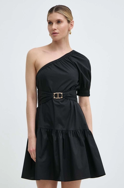 Twinset rochie culoarea negru, mini, evazati