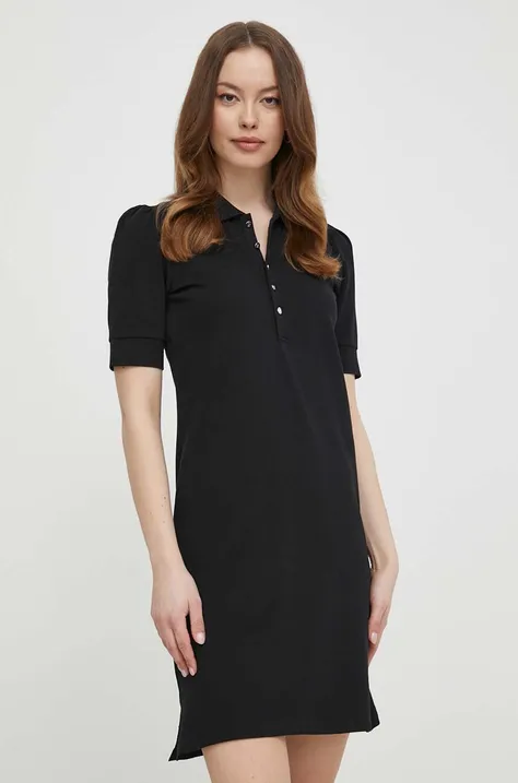 Šaty Lauren Ralph Lauren čierna farba,mini,rovný strih,200787050