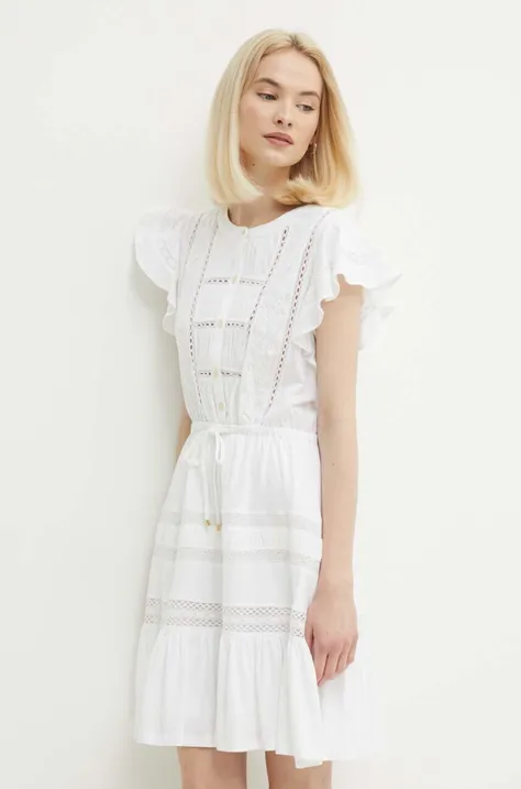 Haljina Lauren Ralph Lauren boja: bijela, mini, širi se prema dolje, 200933361