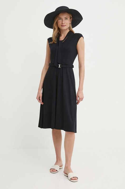 Φόρεμα Lauren Ralph Lauren χρώμα: μαύρο, 250933440