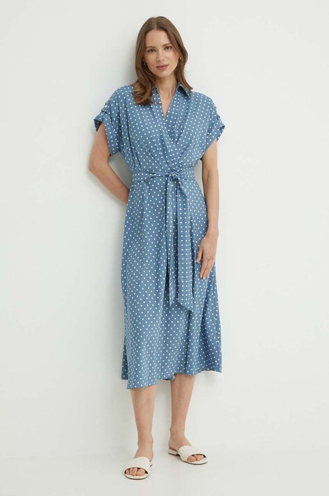 Lauren Ralph Lauren rochie din bumbac mini, evazată, 250938927