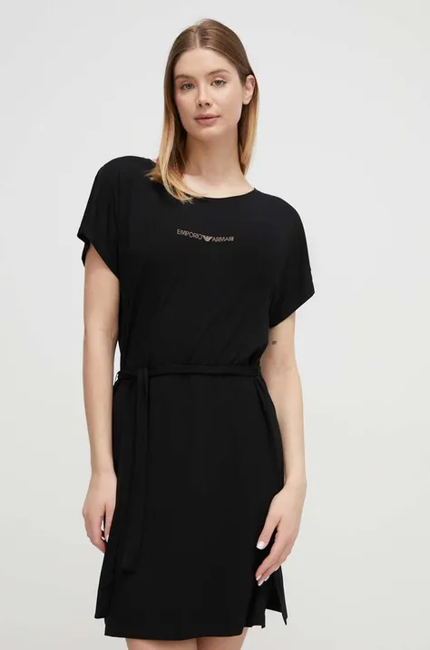 Φόρεμα παραλίας Emporio Armani Underwear χρώμα: μαύρο