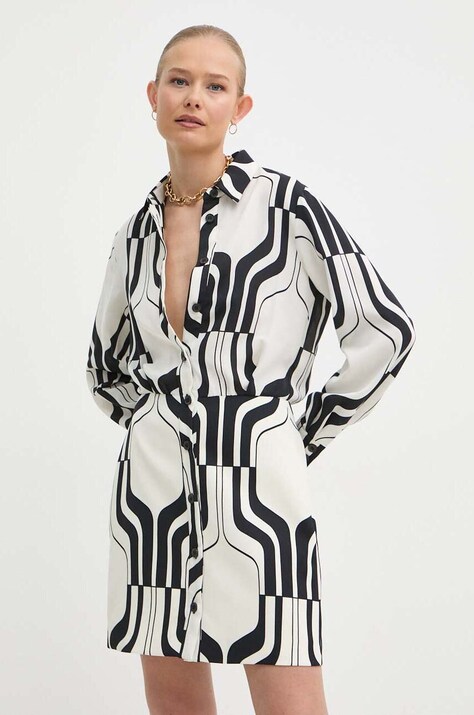 Marella rochie culoarea negru, mini, dreaptă, 2413221093200