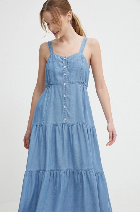 Pepe Jeans ruha EDITH midi, harang alakú, PL953483