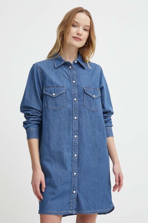 Pepe Jeans rochie din denim MAYA mini, dreaptă, PL953509DP5