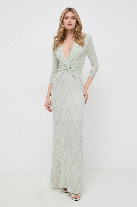 Liu Jo rochie culoarea verde, maxi, evazati