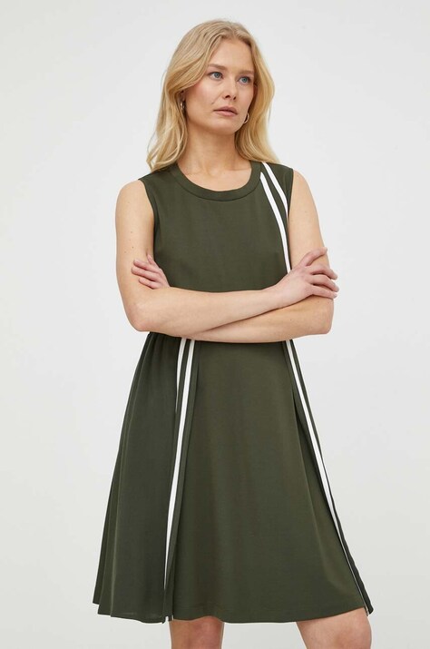 Liu Jo rochie culoarea verde, mini, evazată