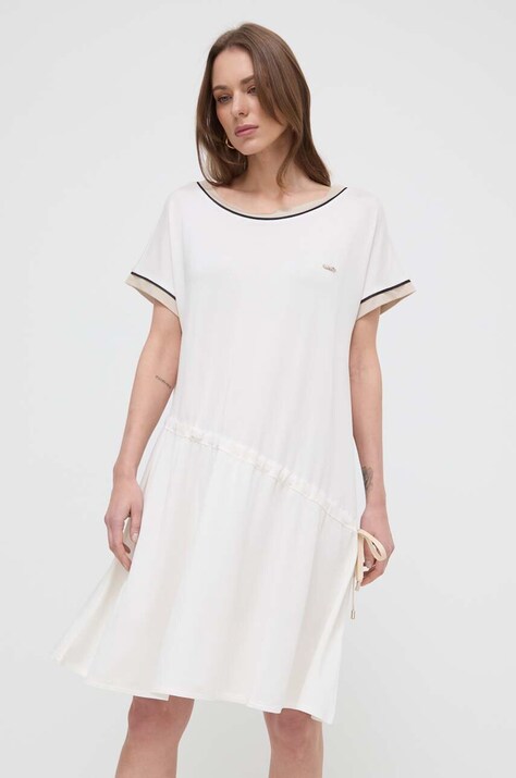 Liu Jo rochie culoarea bej, midi, oversize