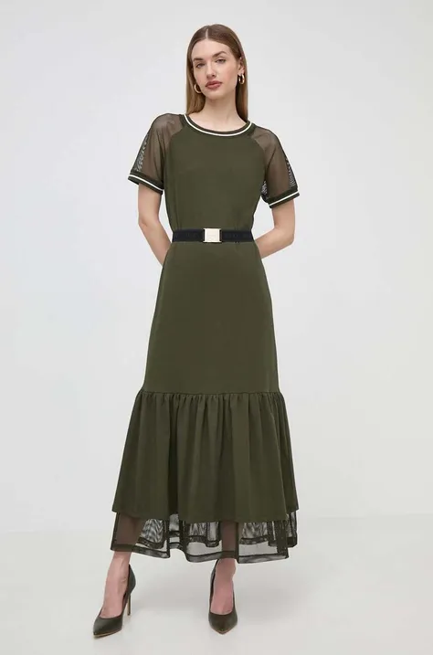 Liu Jo rochie culoarea verde, maxi, evazati