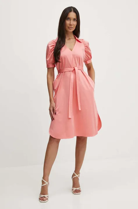 BOSS sukienka kolor fioletowy mini rozkloszowana 50515778
