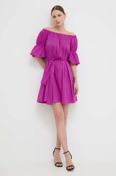 Haljina Liu Jo boja: ljubičasta, mini, širi se prema dolje