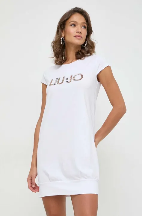 Liu Jo sukienka kolor biały mini prosta