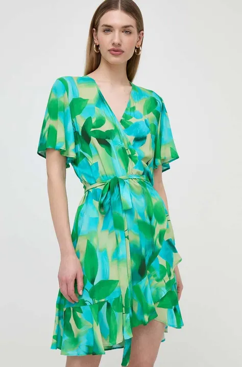 Šaty Liu Jo zelená farba, mini, áčkový strih