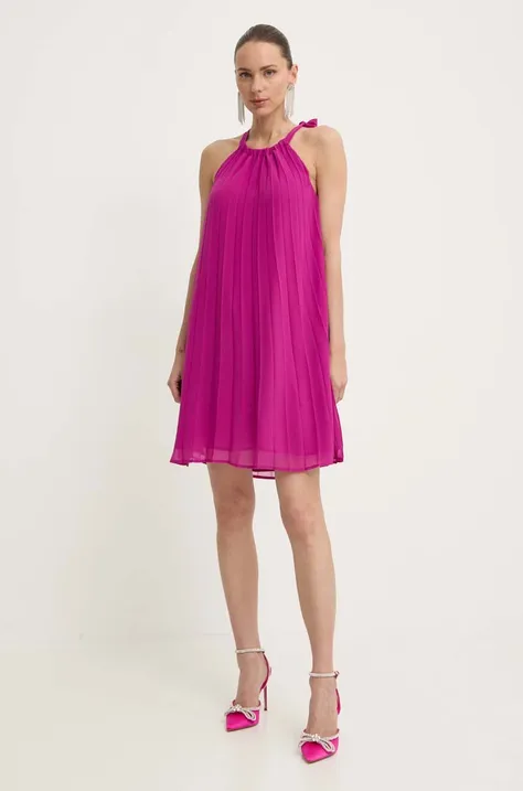 Liu Jo sukienka kolor fioletowy mini rozkloszowana