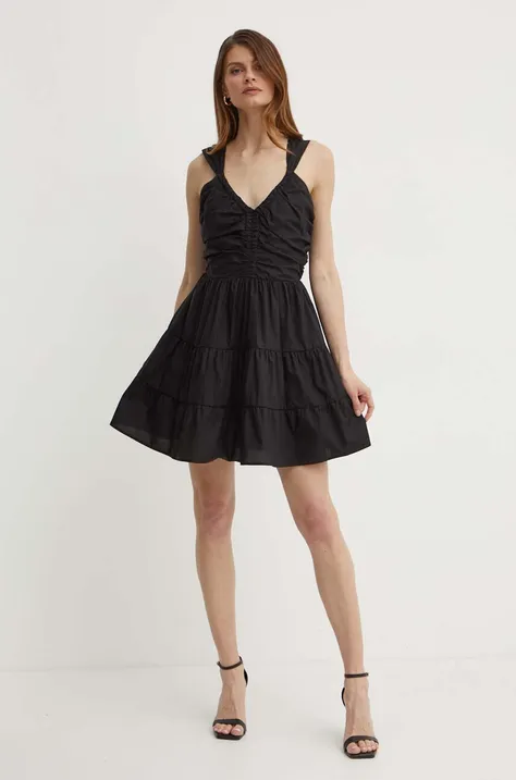 Bavlněné šaty Liu Jo černá barva, mini