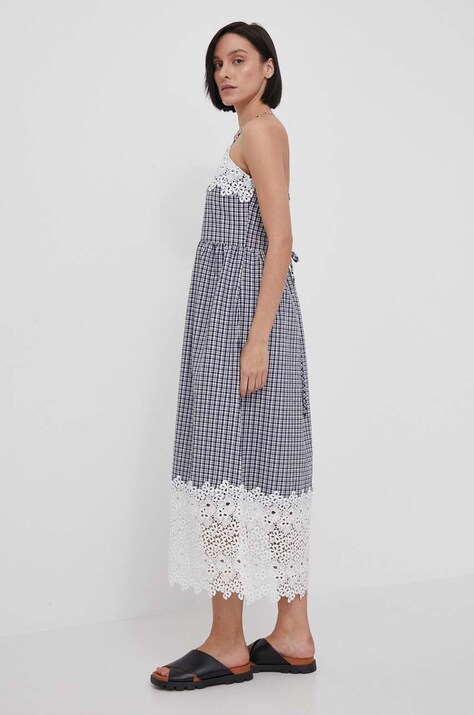 Barbour rochie culoarea bleumarin, maxi, evazată
