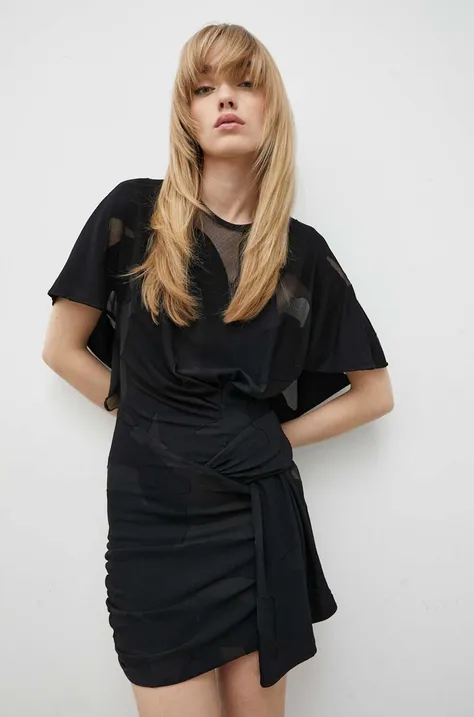 Φόρεμα IRO χρώμα: μαύρο