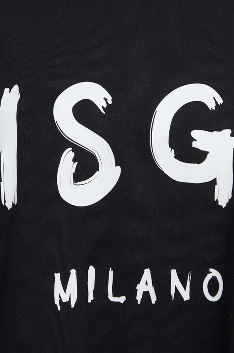 Бавовняна сукня MSGM — SS24-SUD13J, чорний — фото 6