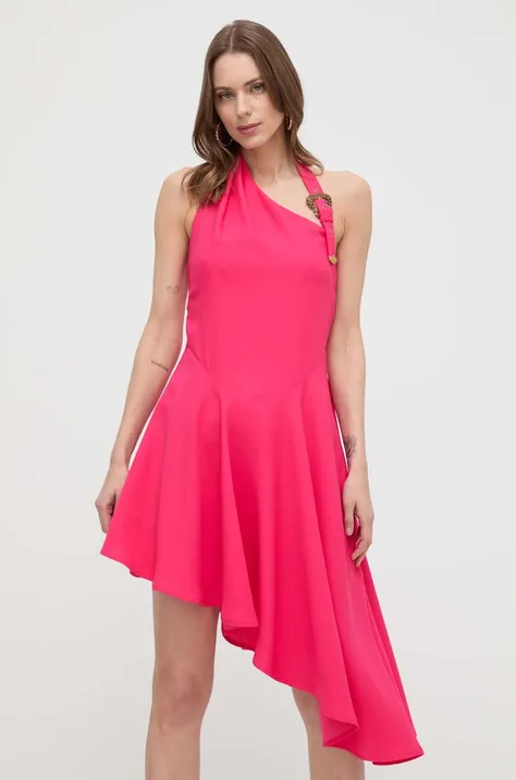 Φόρεμα Versace Jeans Couture χρώμα: ροζ