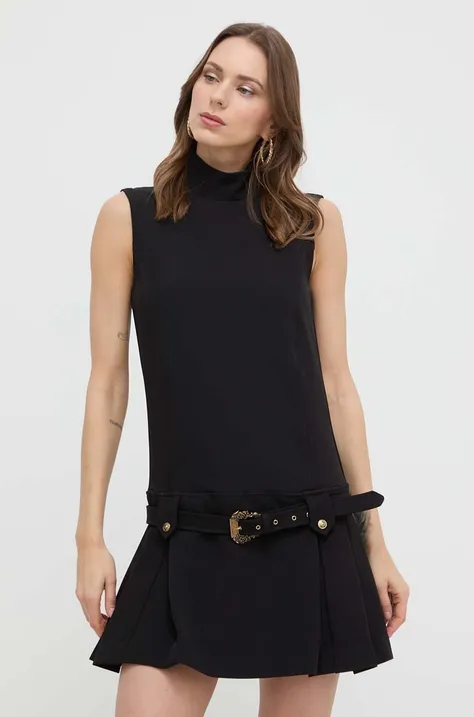 Versace Jeans Couture sukienka kolor czarny mini prosta