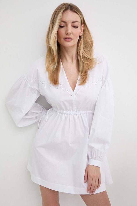 Haljina Pinko boja: bijela, mini, širi se prema dolje, 103723 A1XO