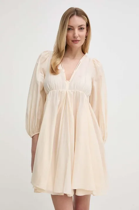 Pinko selyemkeverékes ruha bézs, mini, harang alakú, 103587 A1X2