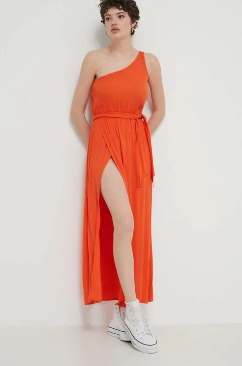 Платье Billabong цвет оранжевый maxi расклешённое EBJWD00143