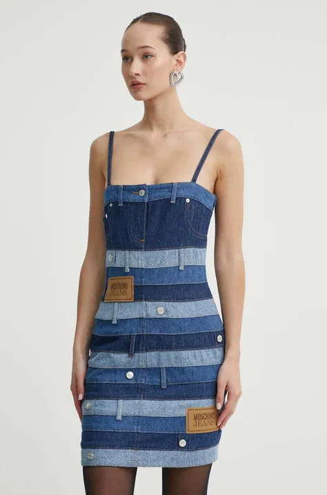 Джинсовое платье Moschino Jeans mini облегающая