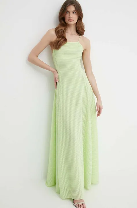 Платье Emporio Armani цвет зелёный maxi расклешённое 3D2A7J 2JJHZ