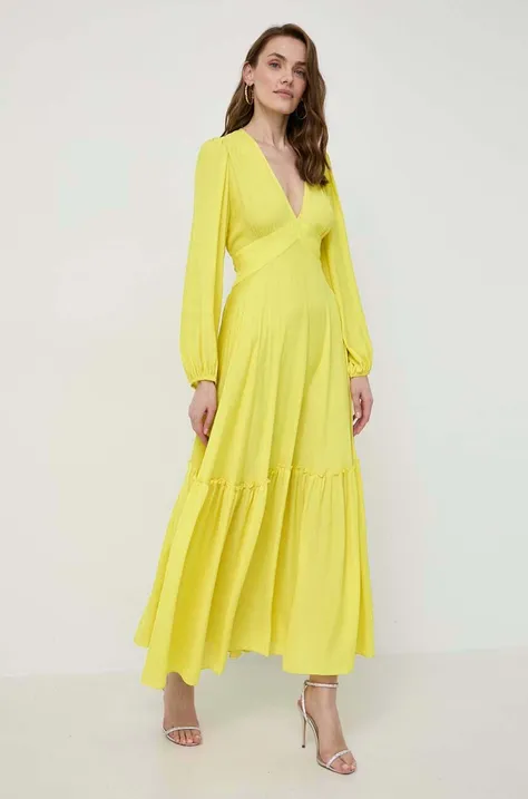 Платье Twinset цвет жёлтый maxi расклешённая