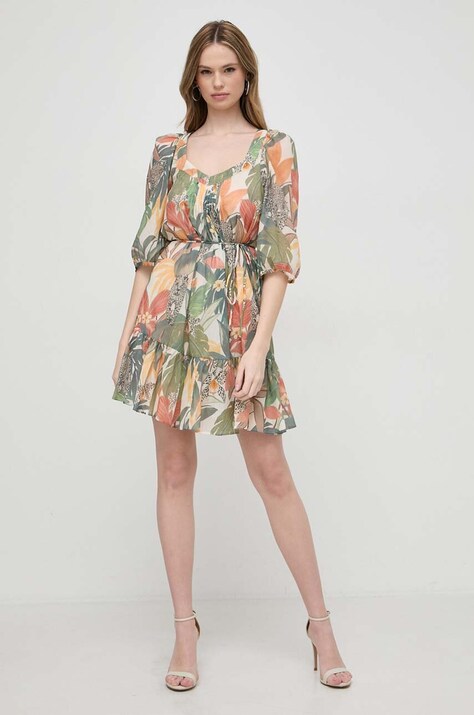 Twinset rochie din bumbac mini, evazată