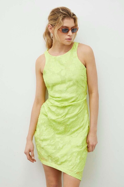 2NDDAY rochie culoarea verde, mini, evazată