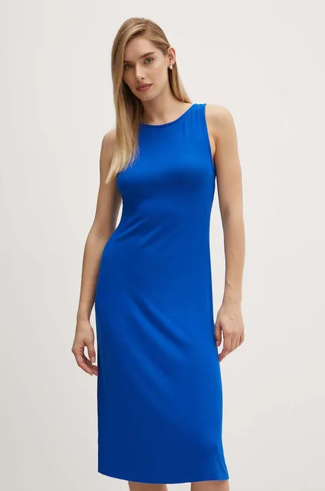 United Colors of Benetton sukienka kolor niebieski midi prosta