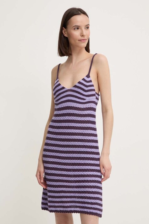 United Colors of Benetton rochie culoarea violet, mini, dreaptă