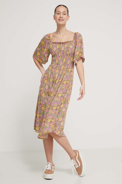 Roxy rochie Tropical Sunshine midi, evazată, ERJWD03774