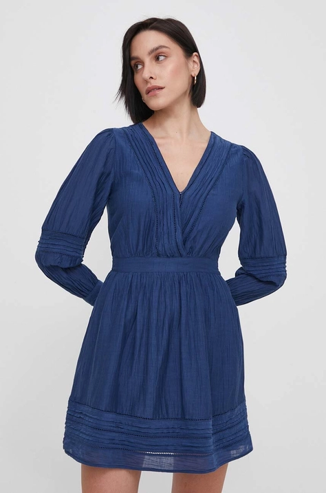 Pepe Jeans rochie culoarea albastru marin, mini, evazati